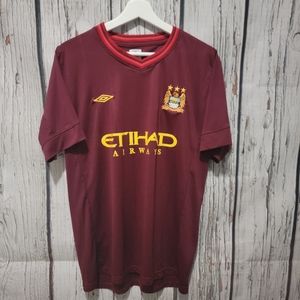 Manchester City away soccer jersey size M
